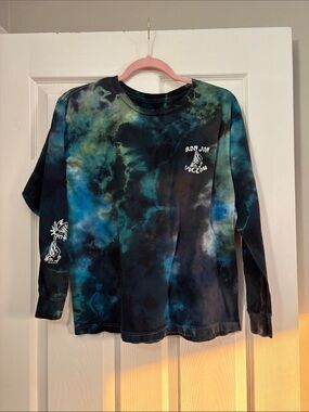 Volcom Long Sleeve Tie-Dye Tee - Blue, Green, Black